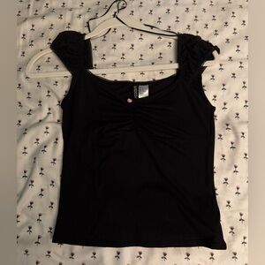 H&M Black Ruched Women's Top